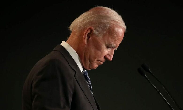Former Vice president Joe Biden speaks at the International Association of Fire Fighters legislative conference in Washington on March 12, 2019.Win McNamee / Getty Images file