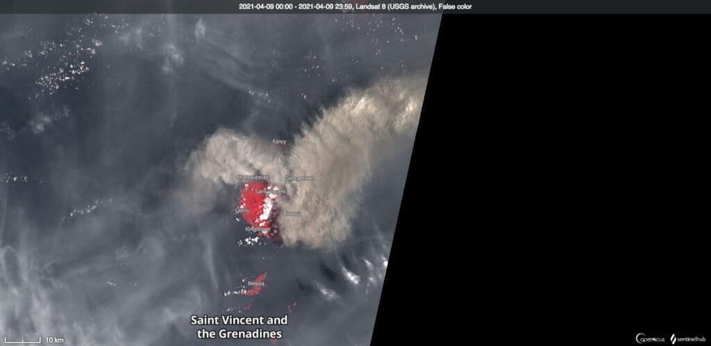 2021 04 09 00 00 2021 04 09 23 59 Landsat 8 USGS archive False color