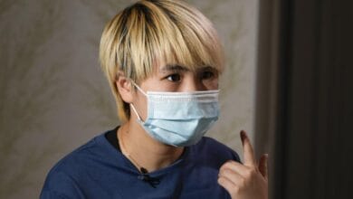 Wu Huan speaks during an interview in a safe house in the Ukraine on Wednesday, June 30, 2021. Wu claims that she was held for eight days at a Chinese-run “black site” in Dubai along with at least two Uyghurs, in what may be the first evidence that China is operating a secret detention facility beyond its borders. She was on the run from the threat of being sent back to her home country because of her support of her fiance, Wang Jingyu, a perceived Chinese dissident. (AP Photo)