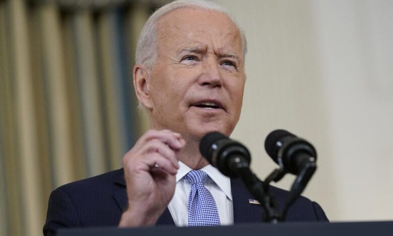 FILE - In this Sept. 24, 2021, file photo President Joe Biden speaks about the COVID-19 response and vaccinations in the State Dining Room of the White House in Washington. Biden is losing support among critical groups in his political base as some of his core campaign promises falter, raising concerns among Democrats that the voters who put him in office may feel less enthusiastic about returning to the polls in next year's midterm elections. (AP Photo/Patrick Semansky, File)