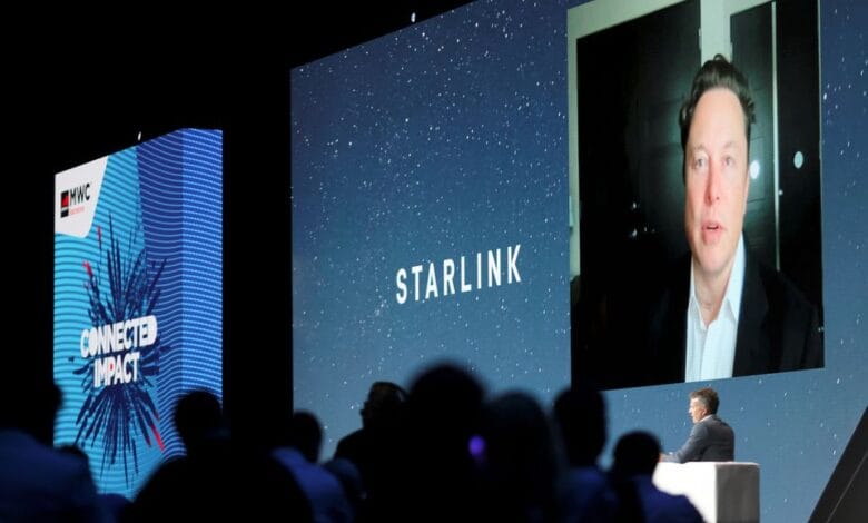 SpaceX founder and Tesla CEO Elon Musk speaks on a screen during the Mobile World Congress (MWC) in Barcelona, Spain, June 29, 2021. REUTERS/Nacho Doce