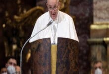 Pope attends mass on the 400th anniversary of the Canonisation of St Ignatius of Loyola, in Rome