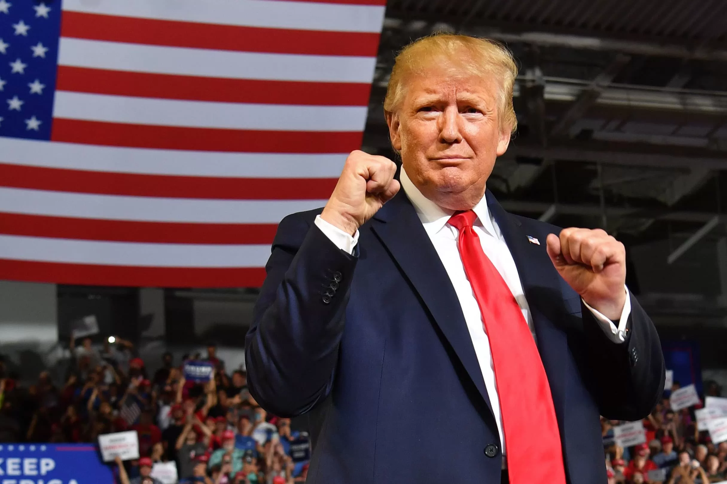 President Donald Trump in Greenville, North Carolina, on July 17, 2019.