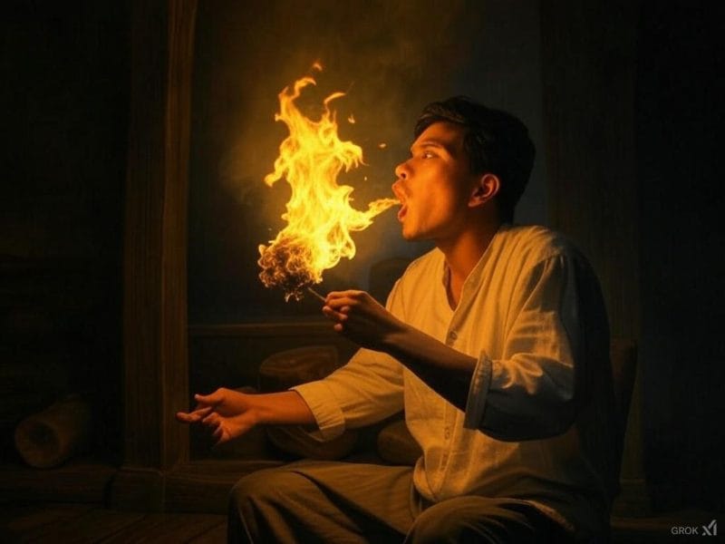 أكل النار عن طريق الفم من أجل الحصول على وظيفة، فقط في الصين 2 image(79)